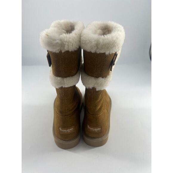 Koolaburra Ugg Winter Boots Womens Size 8 Brown Tan Suede Chestnut Tall New - Picture 6 of 11